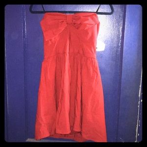 Red Mini Strapless Dress